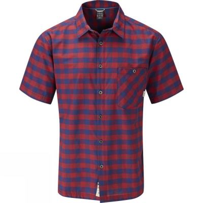 Camisa Rab Maverick Manga Corta Hombre Rojas / Azules - Chile PBF786934